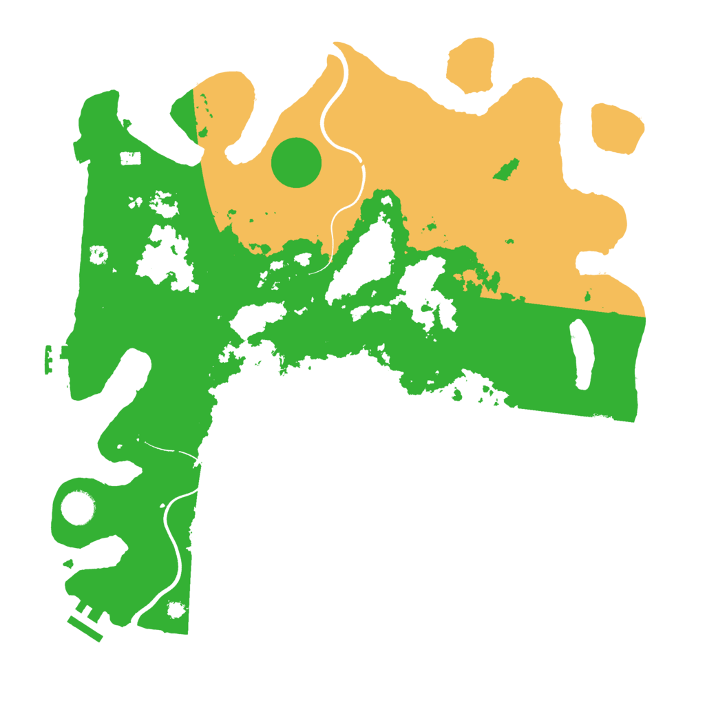 Biome Rust Map: Procedural Map, Size: 3700, Seed: 550479315