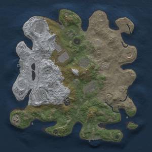 Thumbnail Rust Map: Procedural Map, Size: 3500, Seed: 81083650, 18 Monuments