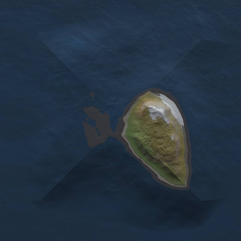 Rust Map: Barren, Size: 1100, Seed: 1111, 2 Monuments