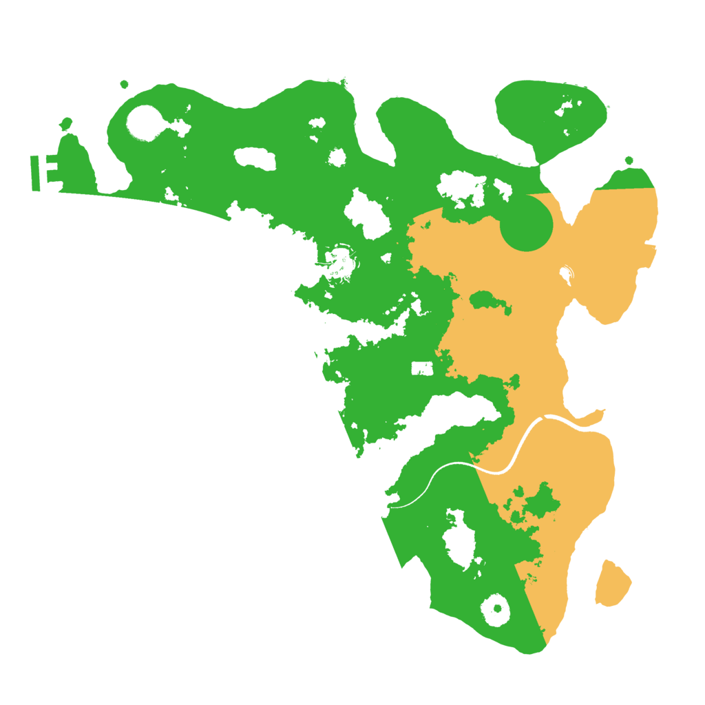 Biome Rust Map: Procedural Map, Size: 3500, Seed: 1234556