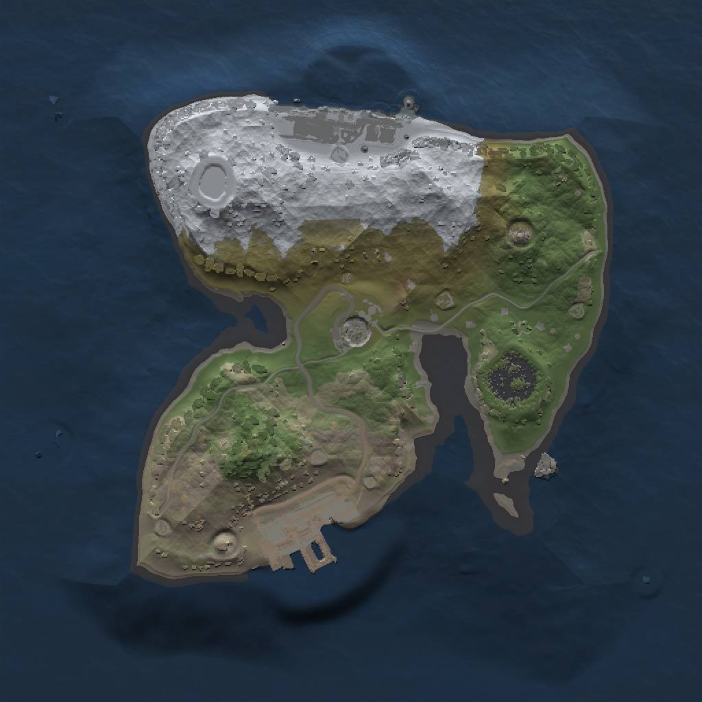 Rust Map: Procedural Map, Size: 1500, Seed: 62654198, 6 Monuments