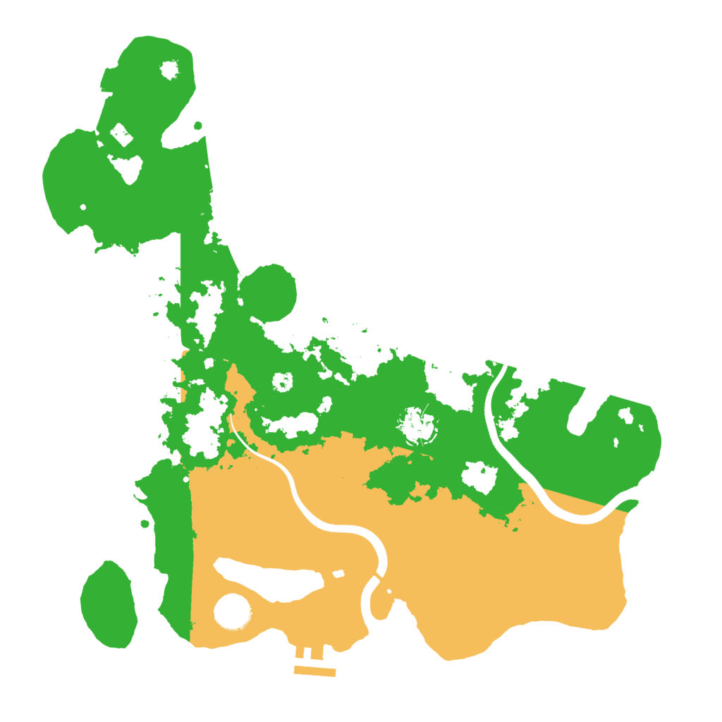 Biome Rust Map: Procedural Map, Size: 3500, Seed: 443794658