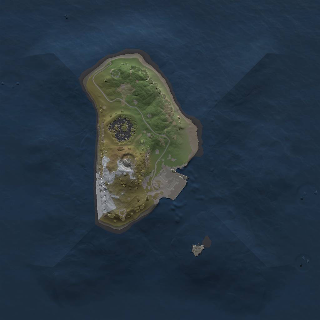 Rust Map: Procedural Map, Size: 1363, Seed: 123456, 3 Monuments