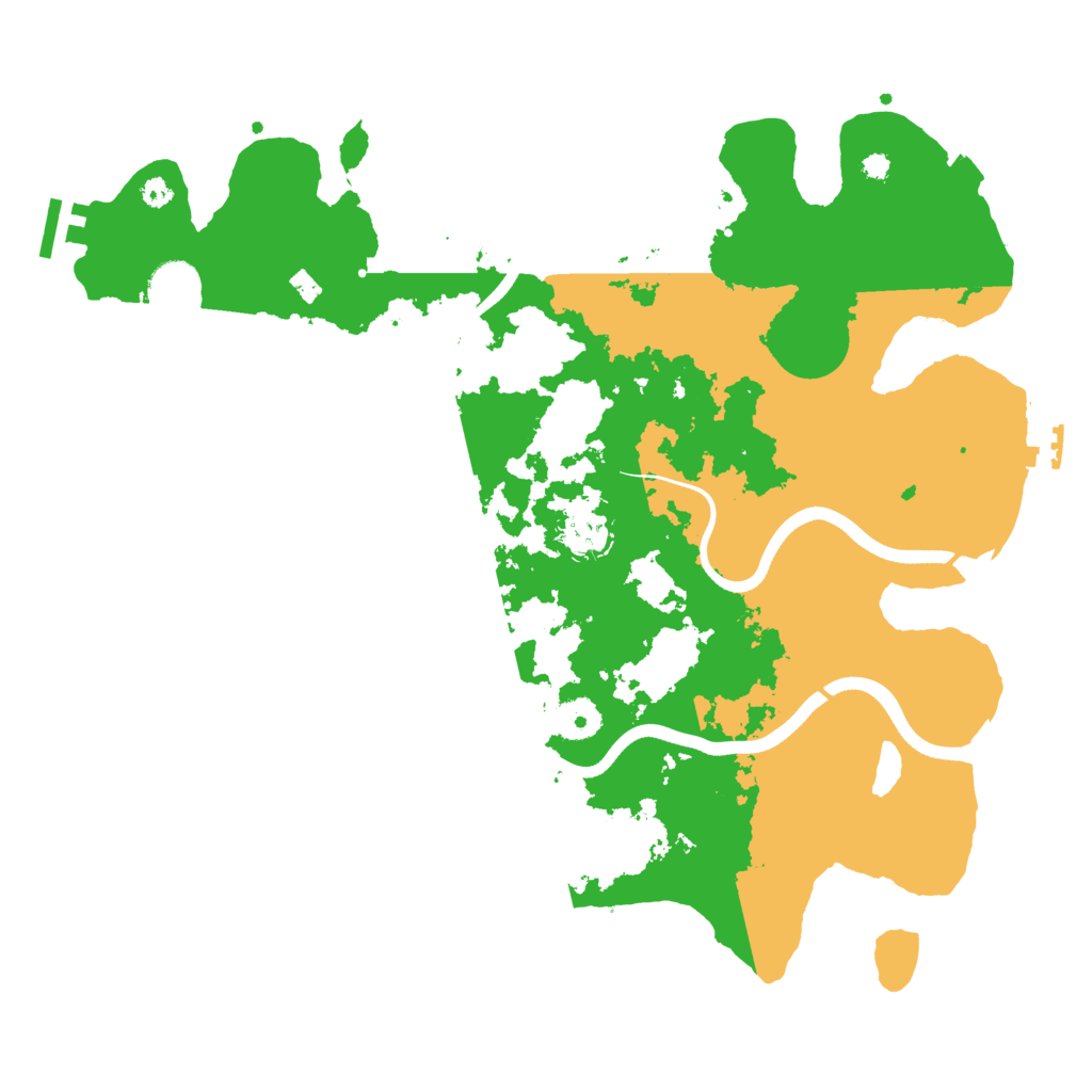 Biome Rust Map: Procedural Map, Size: 3700, Seed: 9798246