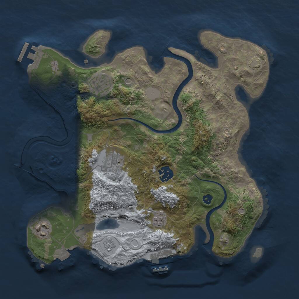 Rust Map: Procedural Map, Size: 3000, Seed: 15930, 11 Monuments