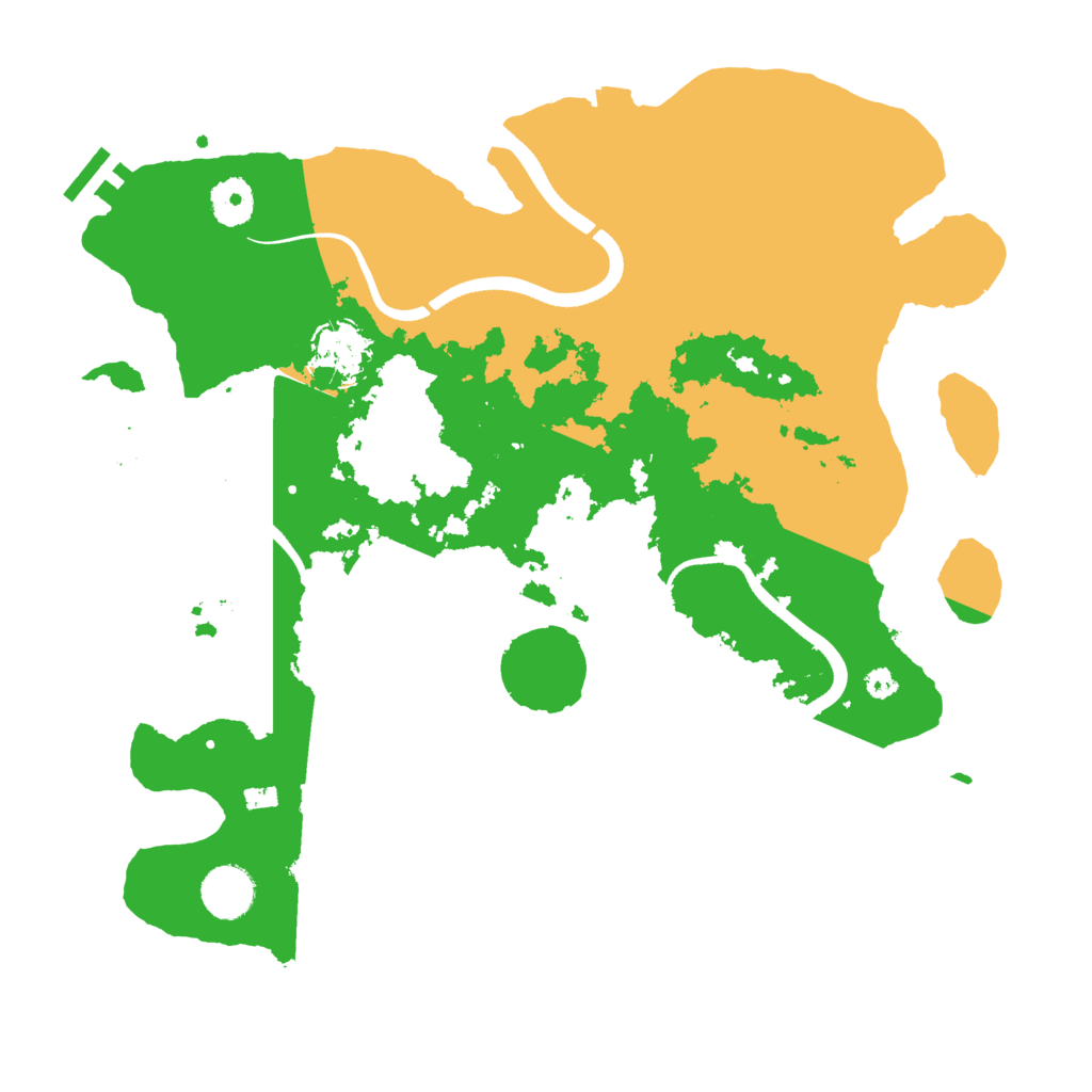Biome Rust Map: Procedural Map, Size: 3600, Seed: 13005