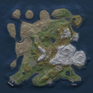 Thumbnail Rust Map: Procedural Map, Size: 3000, Seed: 29819, 11 Monuments