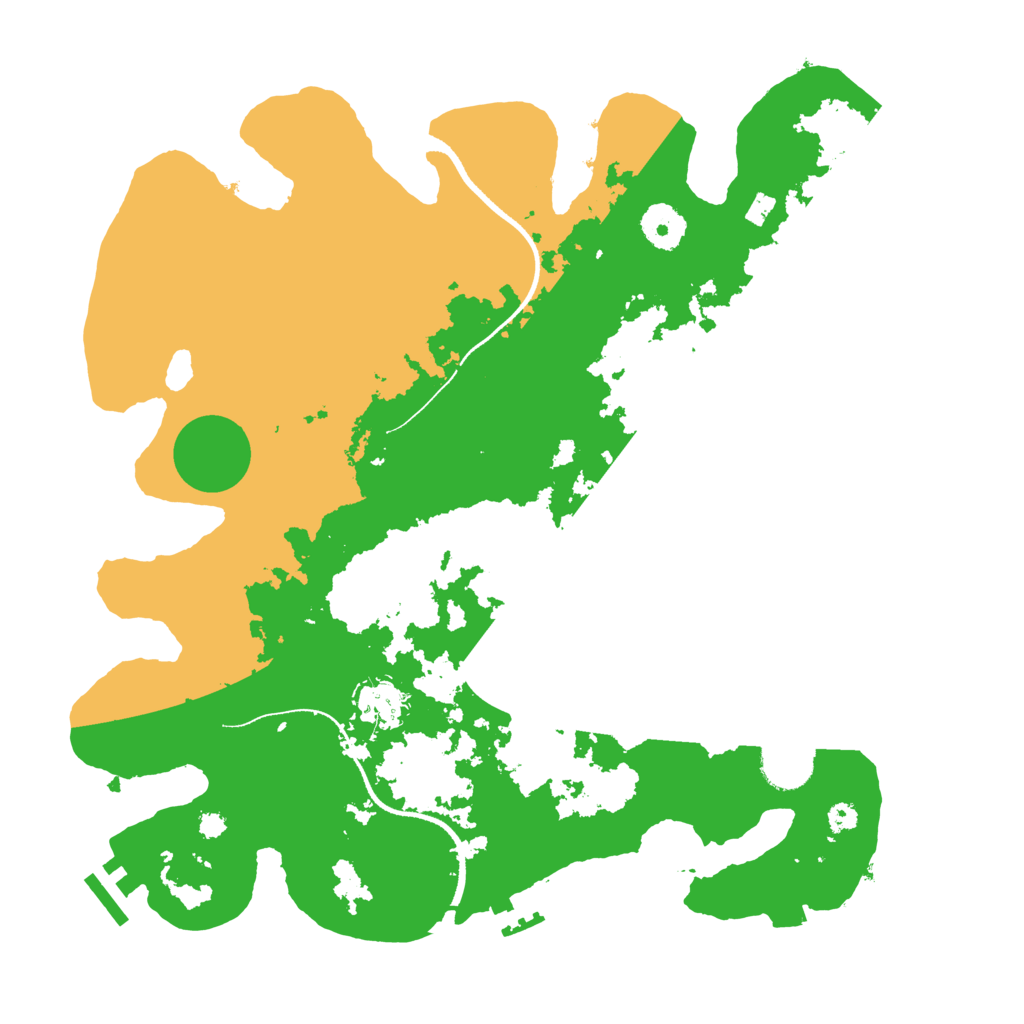 Biome Rust Map: Procedural Map, Size: 3500, Seed: 50287988