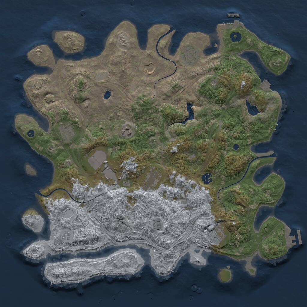 Rust Map: Procedural Map, Size: 4250, Seed: 21688, 15 Monuments