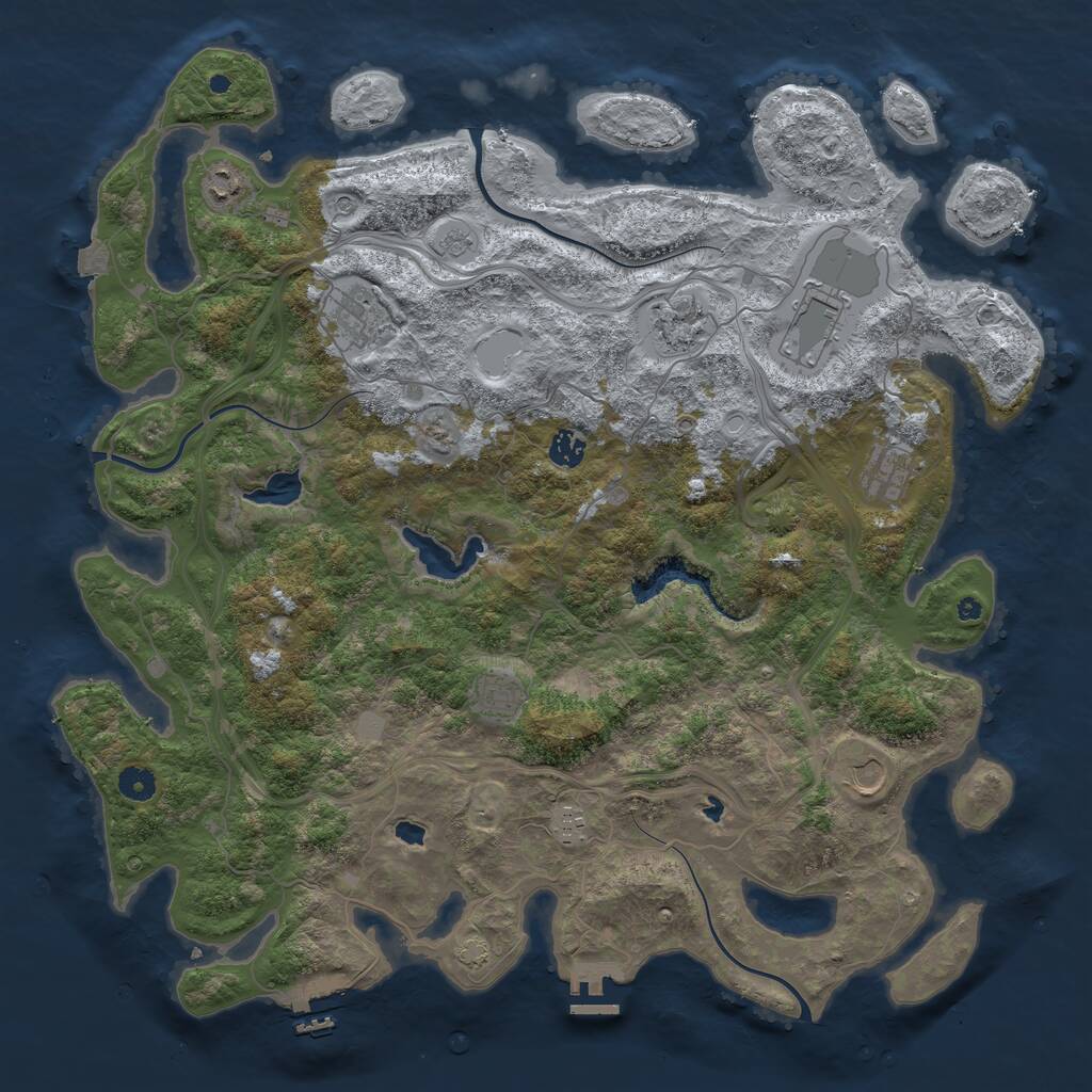 Rust Map: Procedural Map, Size: 4500, Seed: 69420710, 15 Monuments