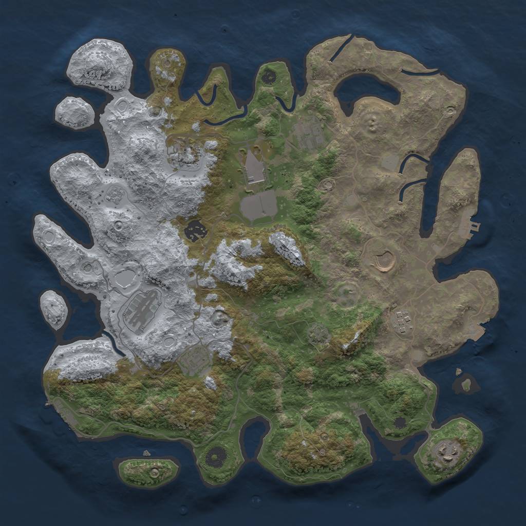 Rust Map: Procedural Map, Size: 3750, Seed: 234, 17 Monuments