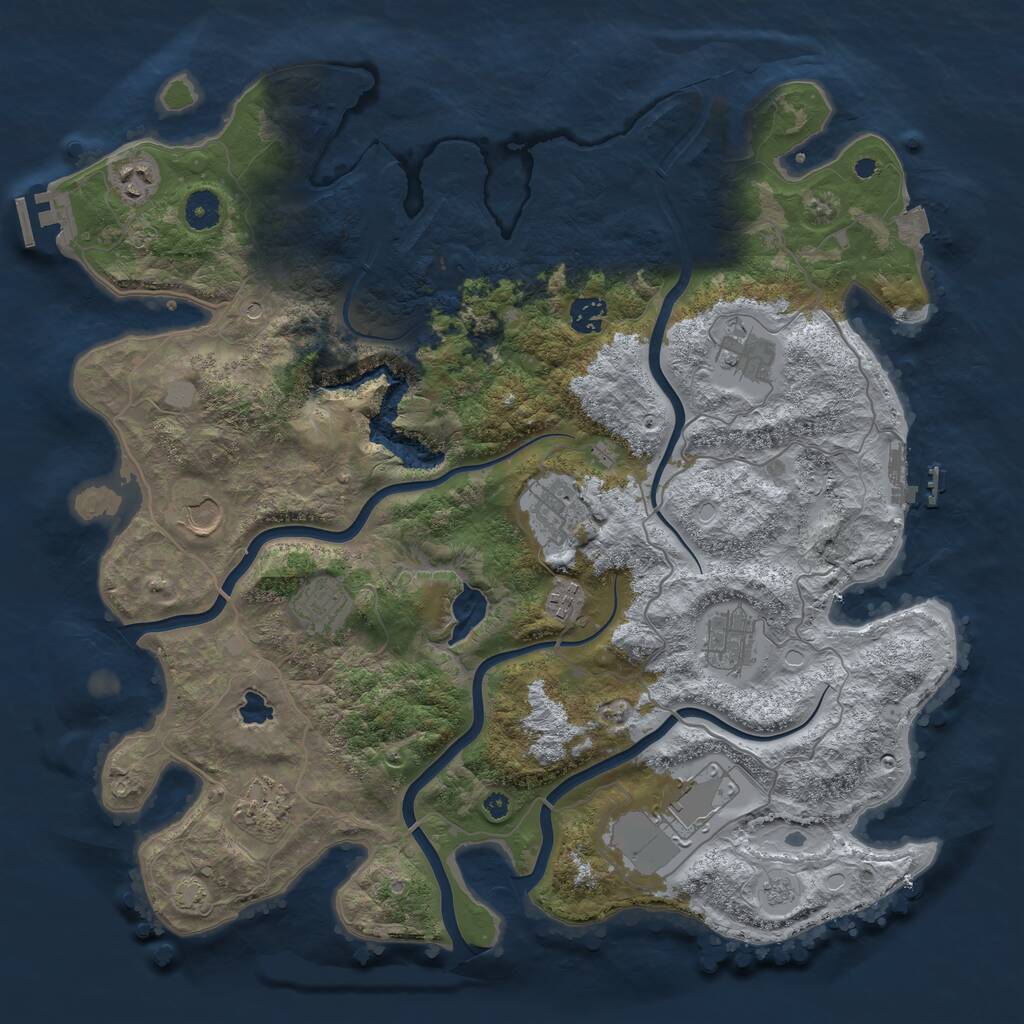 Rust Map: Procedural Map, Size: 4100, Seed: 5794903, 16 Monuments