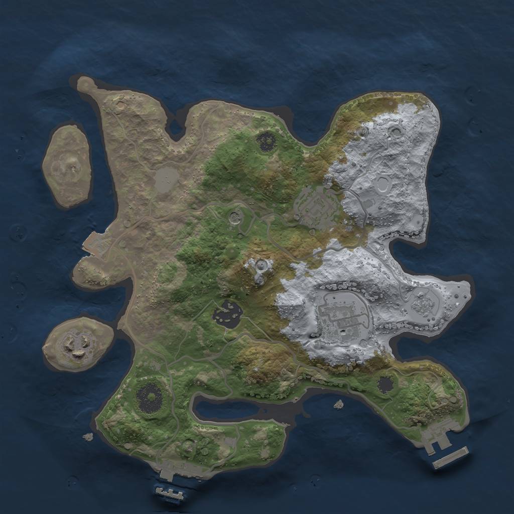 Rust Map: Procedural Map, Size: 2750, Seed: 302590711, 11 Monuments