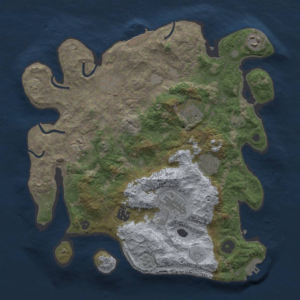 Rust Map: Procedural Map, Size: 3400, Seed: 78959813, 15 Monuments