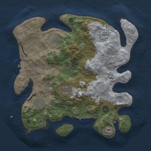 Thumbnail Rust Map: Procedural Map, Size: 3300, Seed: 882954568, 14 Monuments