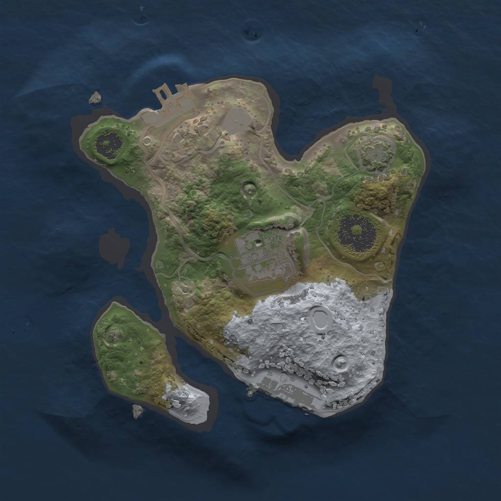 Rust Map: Procedural Map, Size: 2000, Seed: 1472362184, 7 Monuments