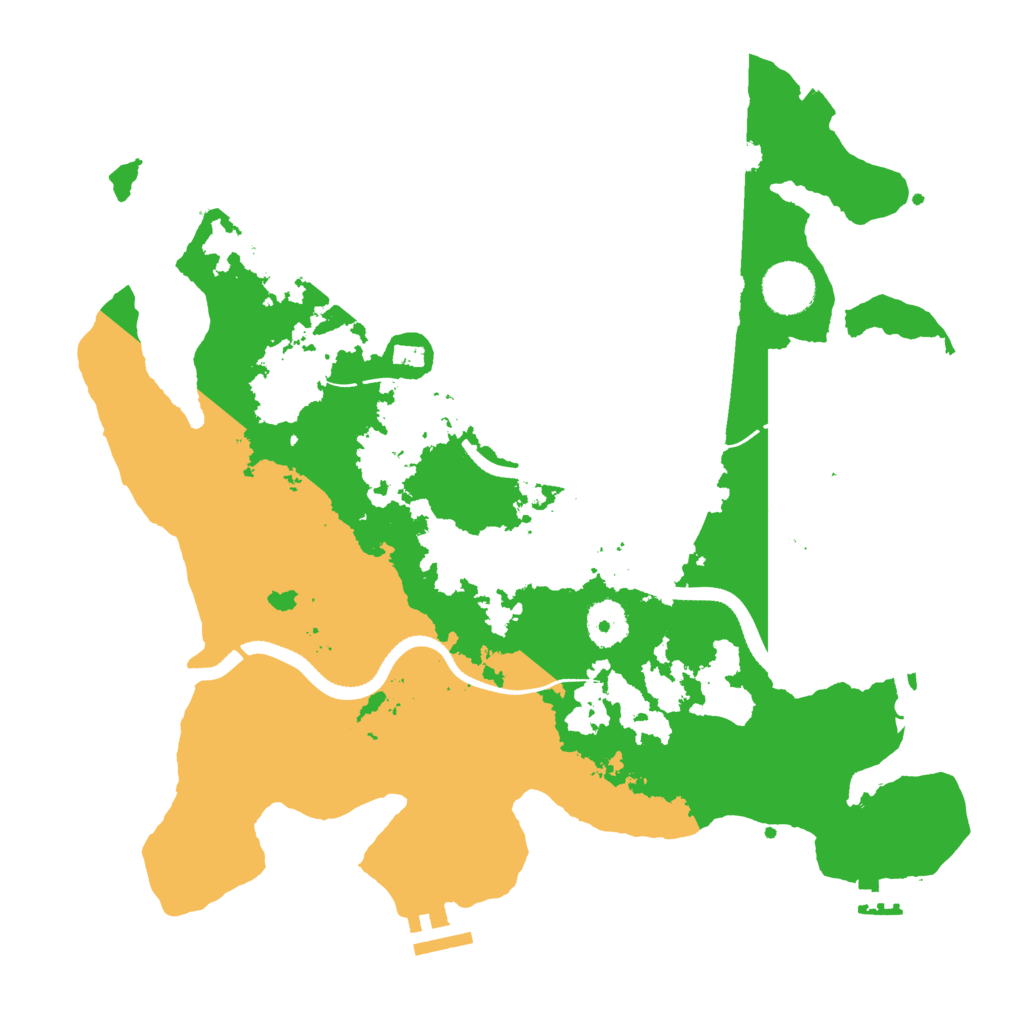 Biome Rust Map: Procedural Map, Size: 3500, Seed: 68844558