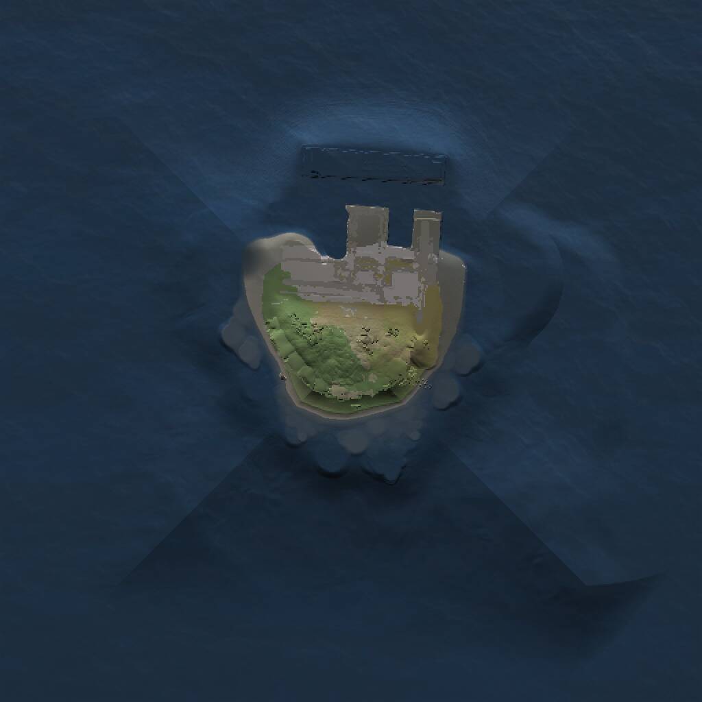 Rust Map: Procedural Map, Size: 1000, Seed: 1198468485, 2 Monuments