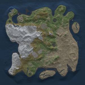 Thumbnail Rust Map: Procedural Map, Size: 3500, Seed: 298243111, 18 Monuments