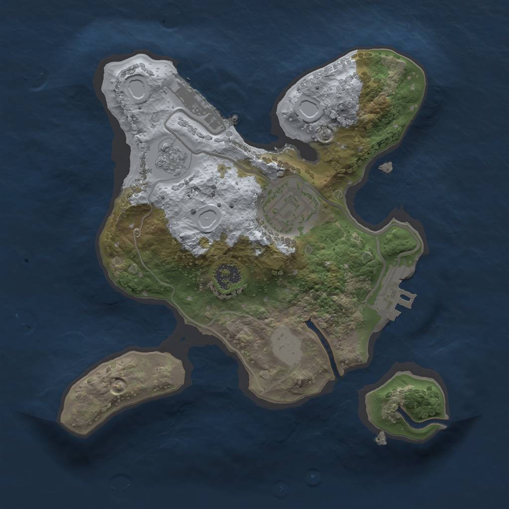 Rust Map: Procedural Map, Size: 2000, Seed: 8979429, 7 Monuments