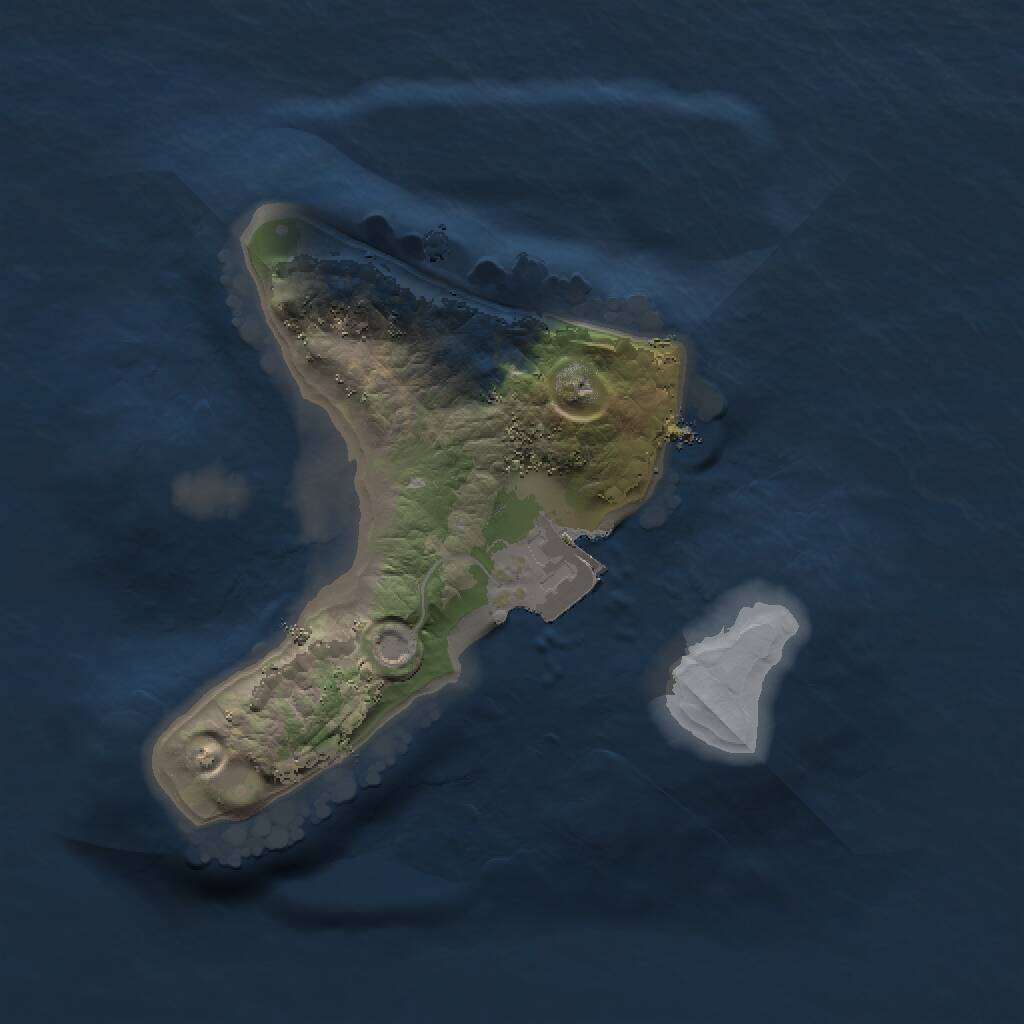 Rust Map: Procedural Map, Size: 1500, Seed: 1123423, 1 Monuments