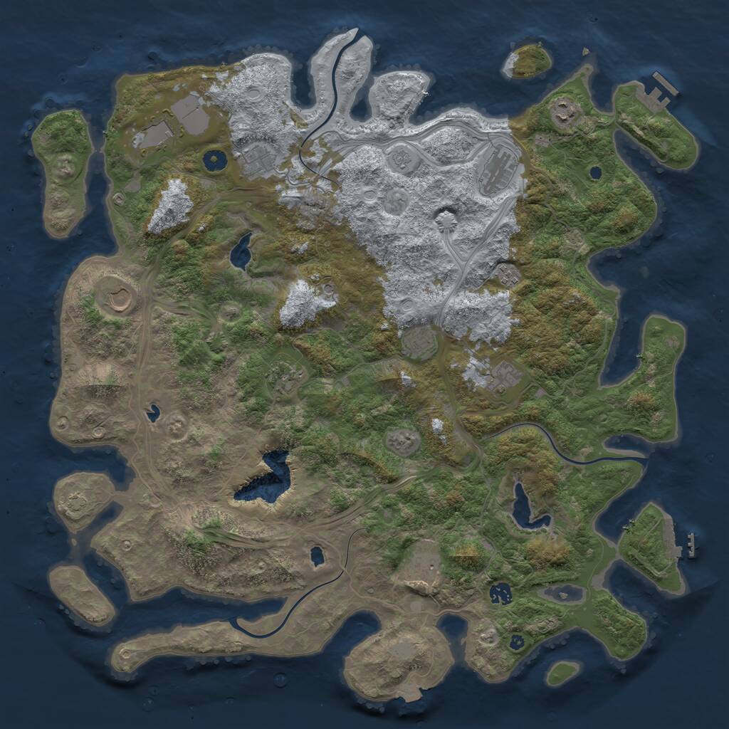 Rust Map: Procedural Map, Size: 4800, Seed: 821304717, 17 Monuments