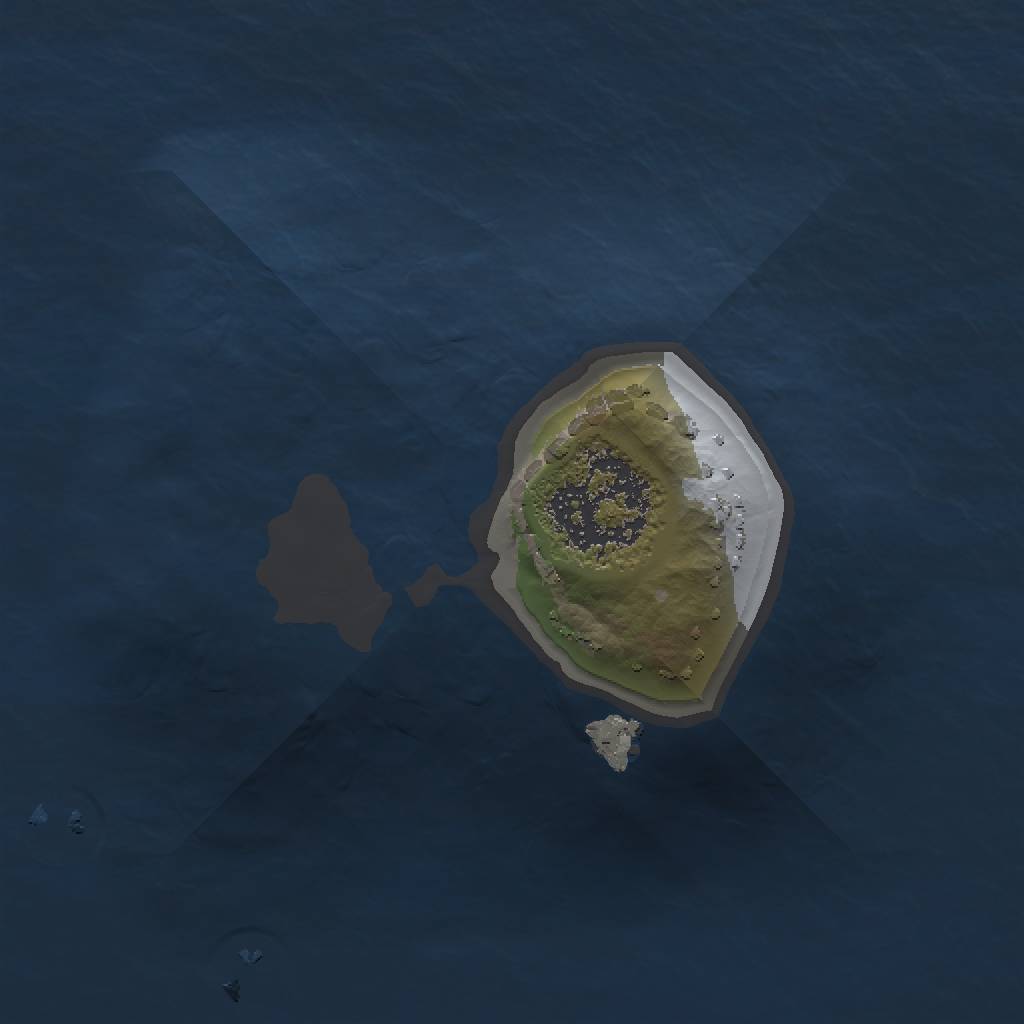 Rust Map: Procedural Map, Size: 1000, Seed: 1619233285, 3 Monuments