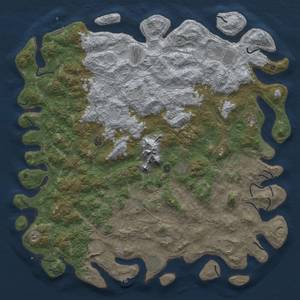 Thumbnail Rust Map: Procedural Map, Size: 6000, Seed: 457118410, 19 Monuments