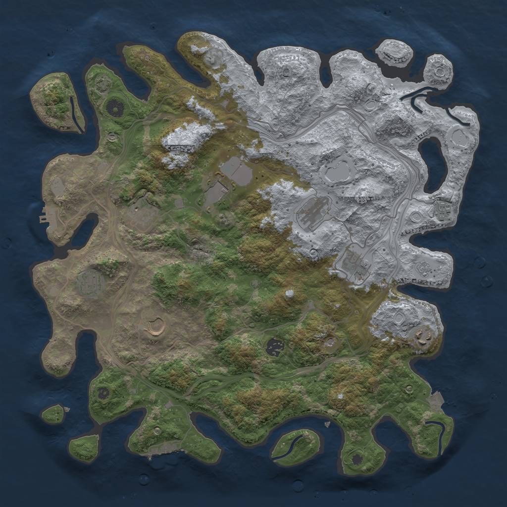 Rust Map: Procedural Map, Size: 4250, Seed: 26408374, 17 Monuments