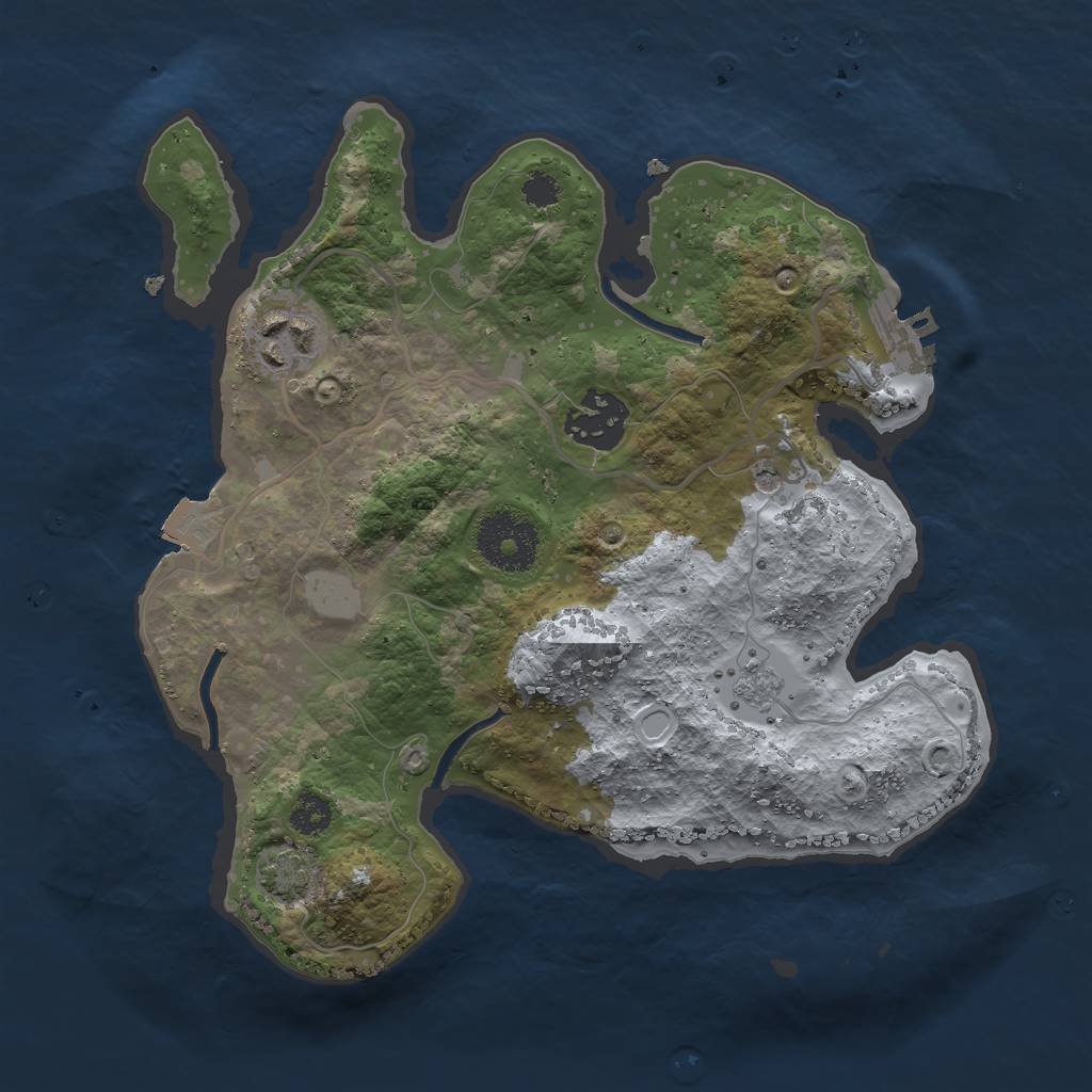 Rust Map: Procedural Map, Size: 2700, Seed: 547602891, 9 Monuments