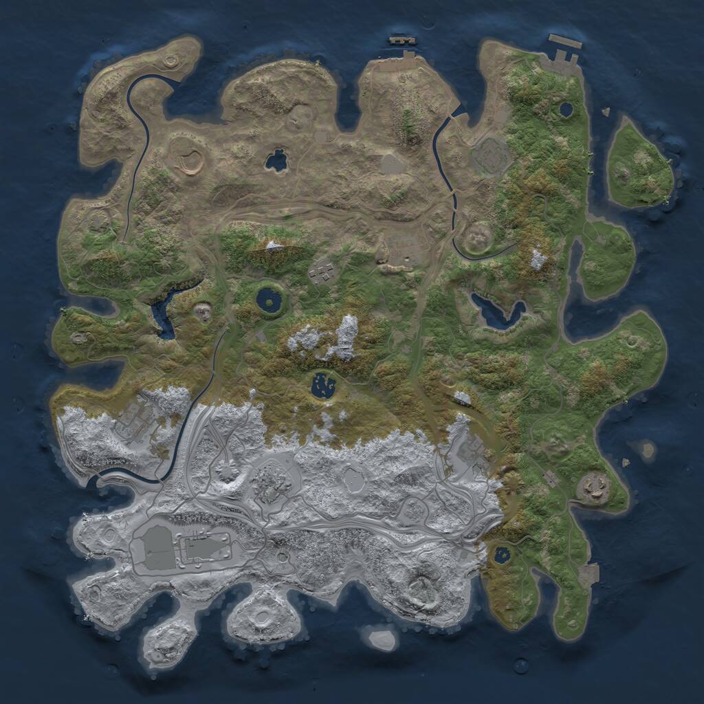 Rust Map: Procedural Map, Size: 4250, Seed: 973986938, 16 Monuments