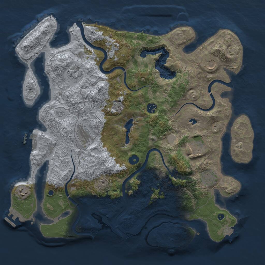 Rust Map: Procedural Map, Size: 4000, Seed: 47746188, 14 Monuments
