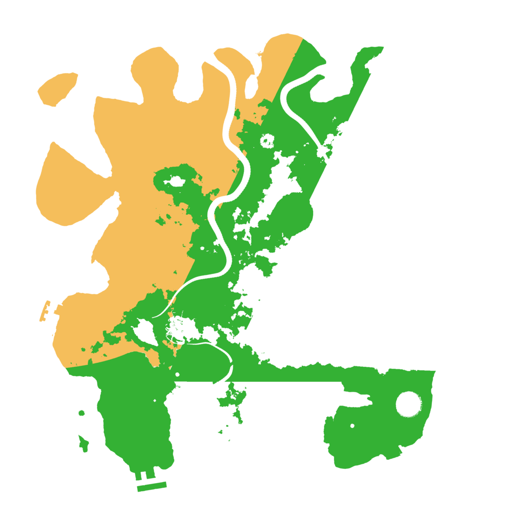Biome Rust Map: Procedural Map, Size: 3500, Seed: 45181213