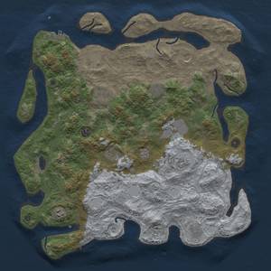 Thumbnail Rust Map: Procedural Map, Size: 4500, Seed: 91913813, 19 Monuments