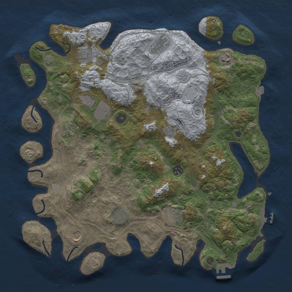 Rust Map: Procedural Map, Size: 4250, Seed: 954020316, 17 Monuments