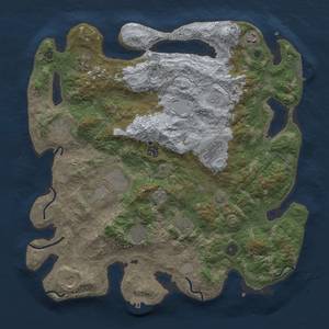 Thumbnail Rust Map: Procedural Map, Size: 4096, Seed: 102188693, 18 Monuments