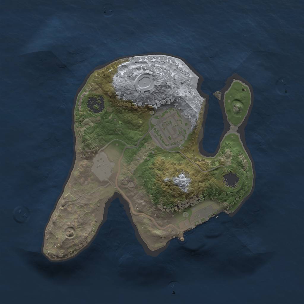 Rust Map: Procedural Map, Size: 1750, Seed: 123123123, 5 Monuments