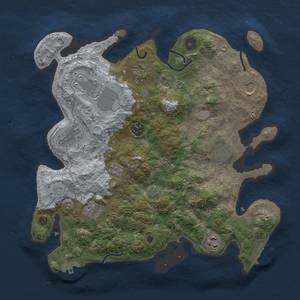 Thumbnail Rust Map: Procedural Map, Size: 3500, Seed: 1749454238, 17 Monuments