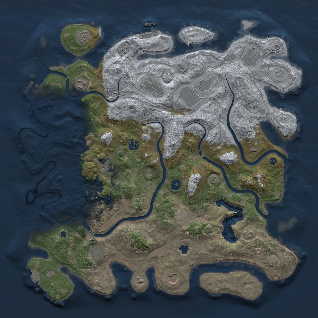 Rust Map: Procedural Map, Size: 4400, Seed: 69820790, 15 Monuments
