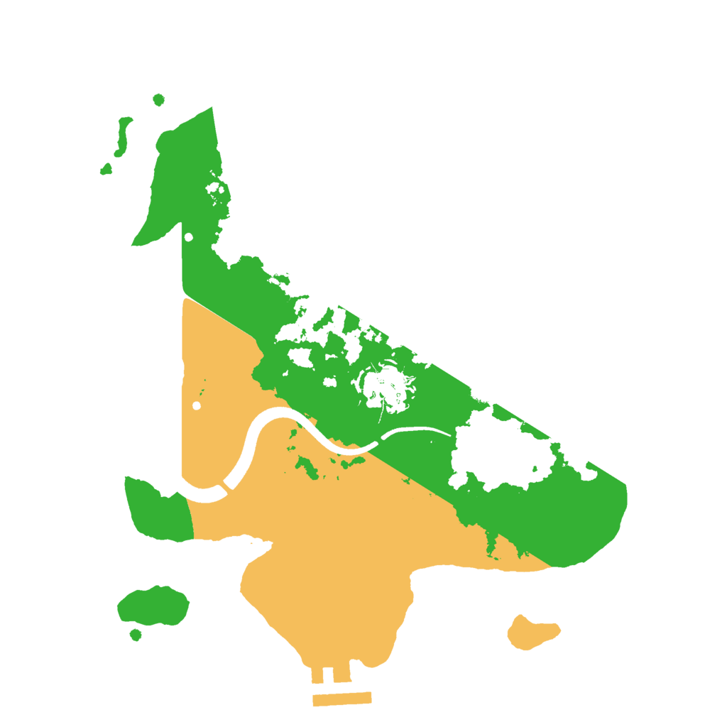 Biome Rust Map: Procedural Map, Size: 2500, Seed: 733408411