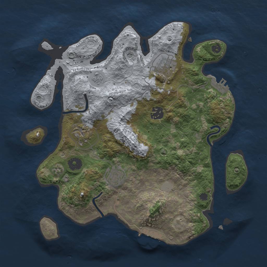 Rust Map: Procedural Map, Size: 3000, Seed: 1767307575, 11 Monuments