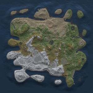 Thumbnail Rust Map: Procedural Map, Size: 3500, Seed: 1521513494, 14 Monuments