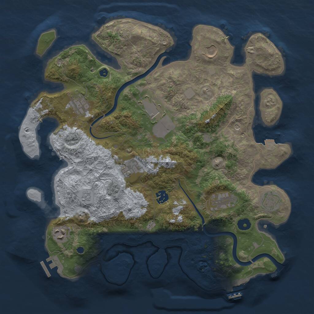 Rust Map: Procedural Map, Size: 3700, Seed: 1731158512, 15 Monuments