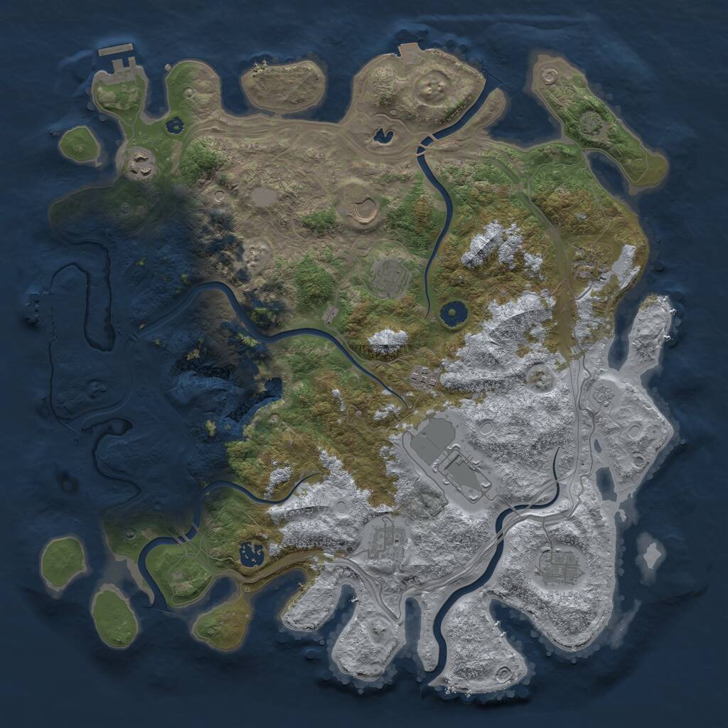 Rust Map: Procedural Map, Size: 4250, Seed: 15284500, 15 Monuments
