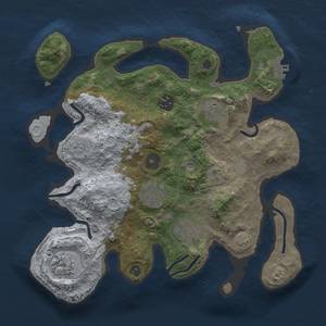 Thumbnail Rust Map: Procedural Map, Size: 3000, Seed: 1537408225, 12 Monuments