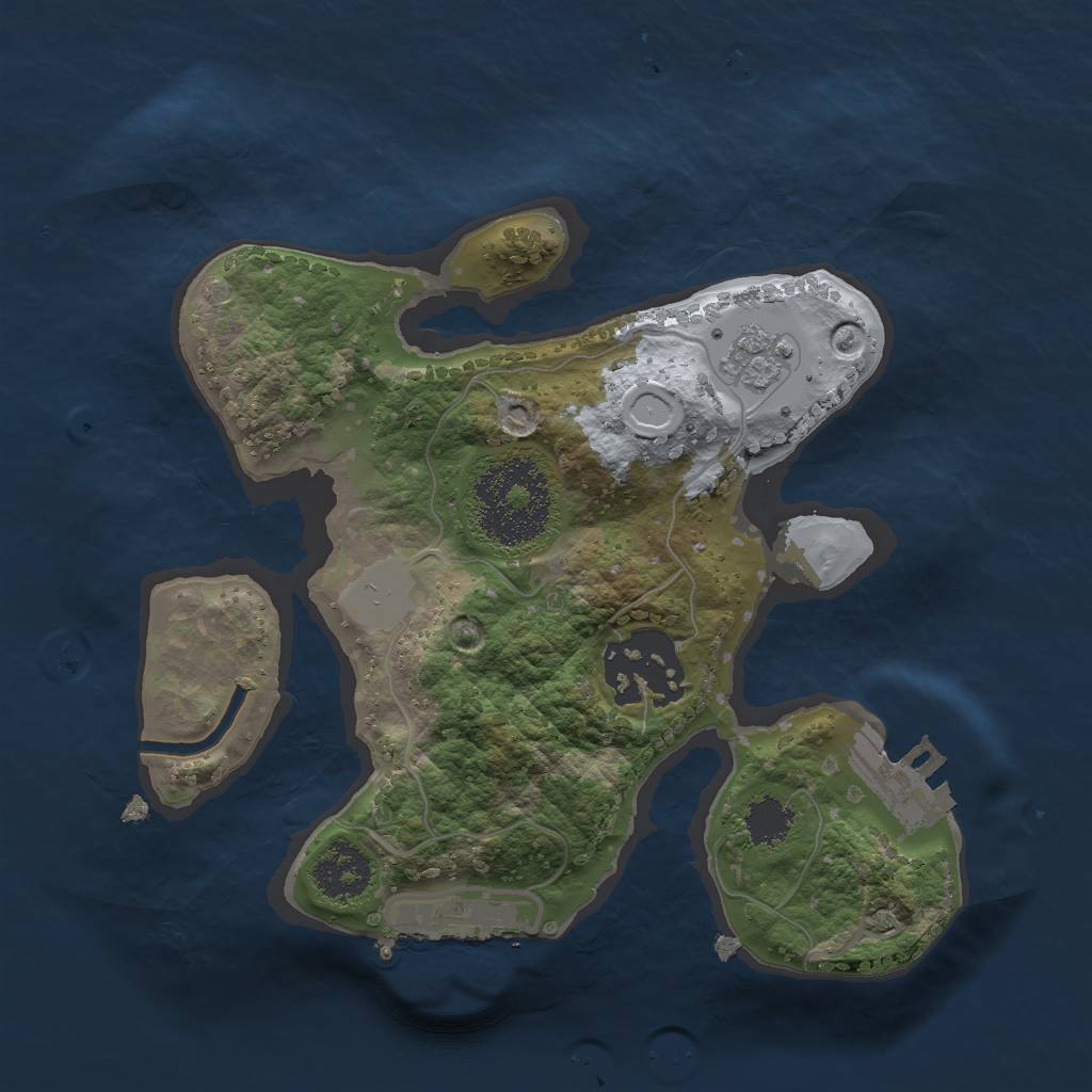 Rust Map: Procedural Map, Size: 2000, Seed: 6468, 7 Monuments