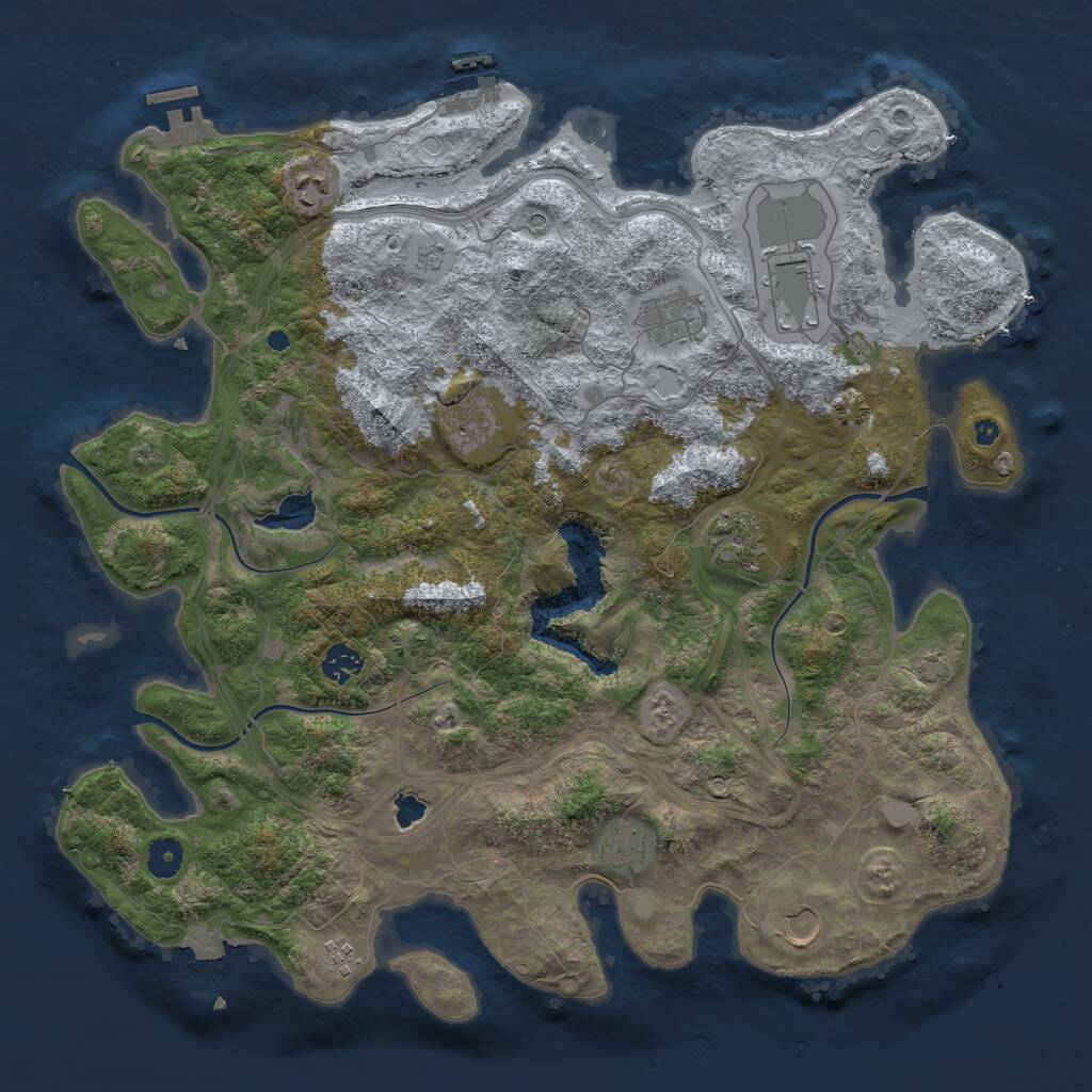 Rust Map: Procedural Map, Size: 4250, Seed: 1741359069, 15 Monuments