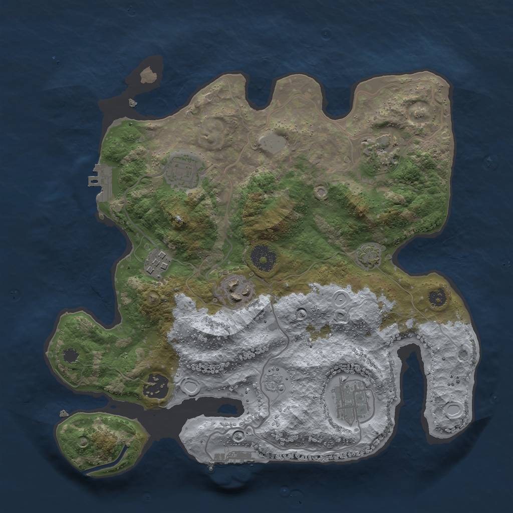 Rust Map: Procedural Map, Size: 3000, Seed: 1768763045, 13 Monuments