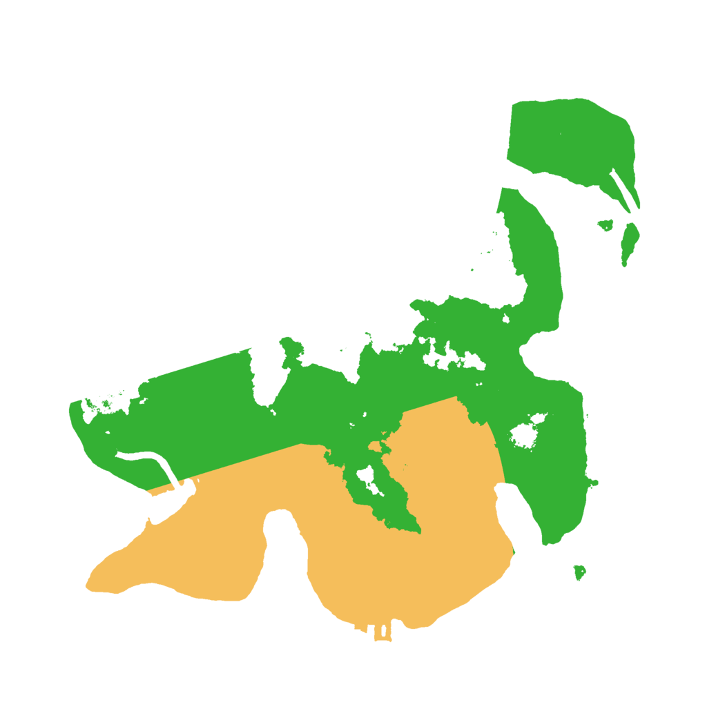 Biome Rust Map: Procedural Map, Size: 2500, Seed: 720580657