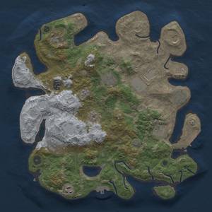 Thumbnail Rust Map: Procedural Map, Size: 3700, Seed: 50172780, 18 Monuments